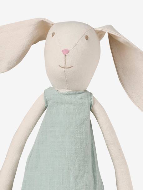 Linen Cuddly Toy, My Friend Mr Rabbit green 