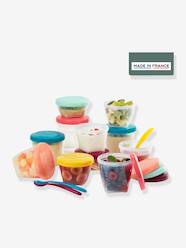 Nursery-Mealtime-Set of 12 Airtight Pots + 3 Soft Spoons, Babybols Multi Set by BABYMOOV