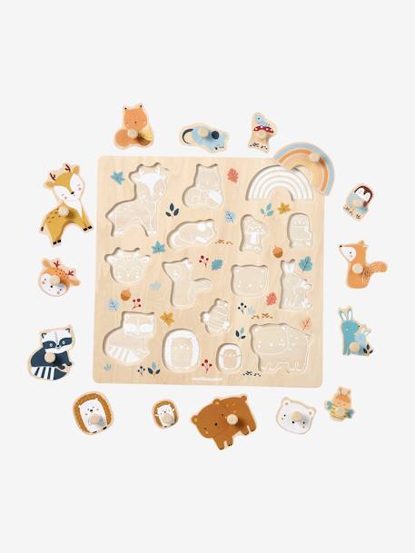 Forest Friends Peg Puzzle in FSC®100% Wood orange 