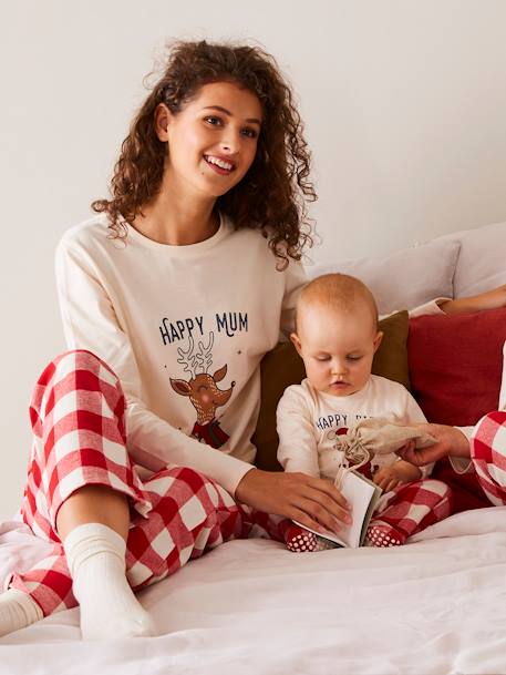 Christmas Pyjamas for Women, Happy Family Capsule Collection - ecru,  Maternity