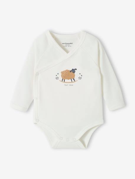 Pack of 5 Organic Cotton Bodysuits for Newborns taupe 