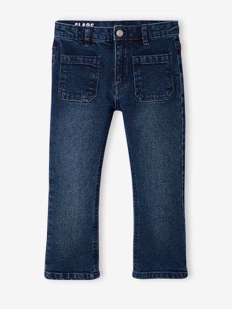 7/8 Flared Jeans for Girls denim blue+stone 