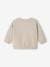 Sweatshirt in Fancy Knit with Opening on the Front for Newborn Babies clay beige 