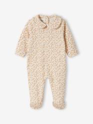 Floral Sleepsuit in Interlock Fabric for Babies