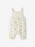Jumpsuit for Newborn Babies, Embroidery in Cotton Gauze beige+ecru+Light Green/Print 
