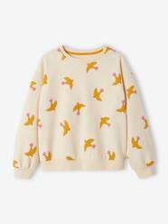 Girls-Cardigans, Jumpers & Sweatshirts-Sweatshirt with Fancy Motifs for Girls