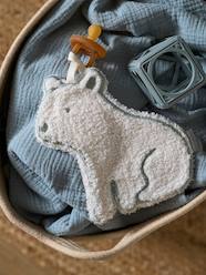 Nursery-Mealtime-Sherpa Comforter & Dummy Holder, Polar Bear