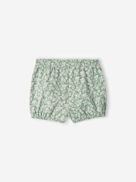 Jersey Knit Shorts, for Baby Girls Dark Blue/Print+sage green+White/Print+YELLOW MEDIUM ALL OVER PRINTED 
