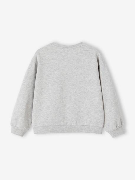 Basics Sweatshirt with Motif for Girls apricot+marl grey+sky blue+sweet pink 