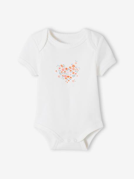 Set of 3 Progressive Bodysuits in Organic Cotton, for Babies rosy apricot 