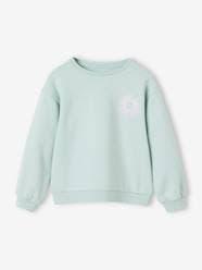 Girls-Cardigans, Jumpers & Sweatshirts-Sweatshirts & Hoodies-Basics Sweatshirt with Motif for Girls