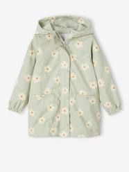 Floral Raincoat with Hood, for Girls