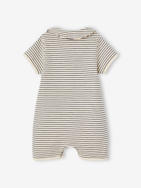 Striped Jumpsuit for Newborns night blue 
