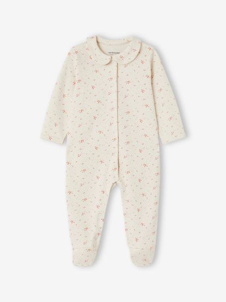 Pack of 2 Sleepsuits in Interlock Fabric for Babies old rose 