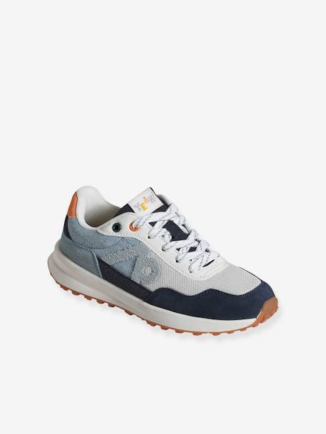 Junior Trainers with Laces denim blue+navy blue 