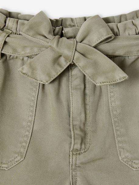 Paperbag Shorts for Girls khaki 