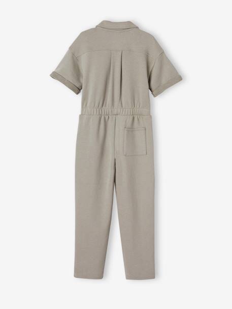Fleece Jumpsuit for Girls khaki 