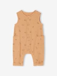 Baby-Dungarees & All-in-ones-Cotton Gauze Jumpsuit for Newborns