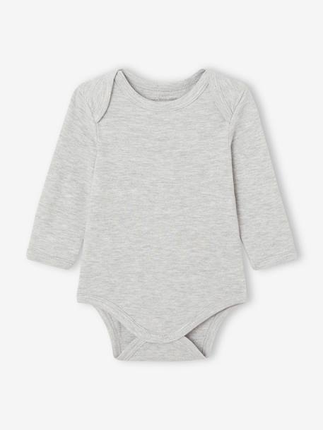 Pack of 7 Long Sleeve Bodysuits with Cutaway Shoulders for Babies, Basics multicoloured 