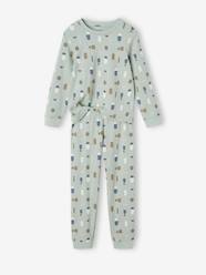 -Rib Knit Pyjamas with Graphic Motif for Boys