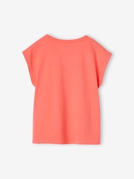 Plain Basics T-Shirt for Girls coral+ecru+tangerine 