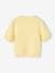 Short Sleeve Jumper in Fancy Knit for Girls pale yellow 