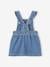 Dungaree Dress with Frilly Straps in Denim for Babies stone 