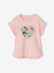 -T-Shirt with Ruffle & Sequins for Girls