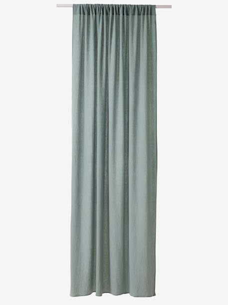 Sheer Cotton Gauze Curtain grey blue+rosy+sage green 
