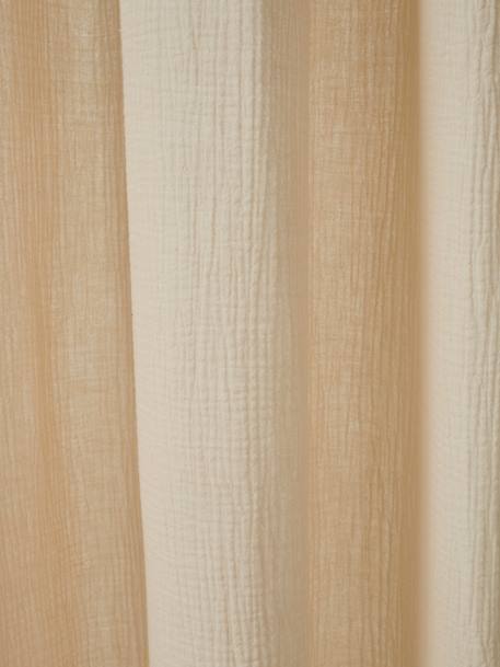 Sheer Cotton Gauze Curtain cinnamon+ecru+grey blue+rosy+sage green 