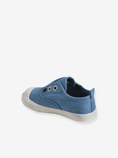 Elasticated Canvas Trainers for Babies denim blue 
