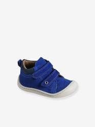 -Pram Shoes in Soft Leather with Hook&Loop Strap, for Babies, Designed for Crawling