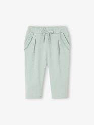 Baby-Trousers & Jeans-Fleece Trousers for Baby Girls