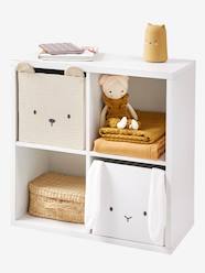 Bedroom Furniture & Storage-Set of 2 Animals Boxes in Cotton Gauze