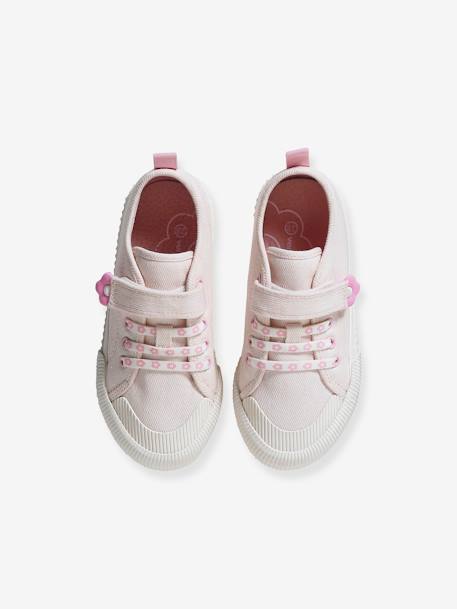 Fabric Trainers with Elasticated Laces, for Girls, Designed for Autonomy pale pink 