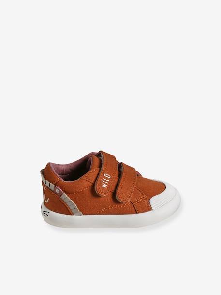 Fabric Trainers with Touch Fasteners, for Baby Boys dark brown 