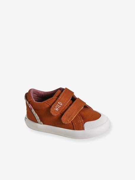 Fabric Trainers with Touch Fasteners, for Baby Boys dark brown 