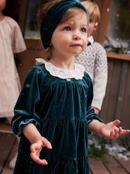 Baby-Dresses & Skirts-Christmas Gift Box: Velvet Dress + Headband for Baby Girls