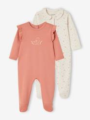 Pack of 2 Sleepsuits in Interlock Fabric for Babies