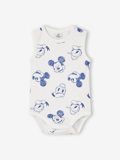 Pack of 2 Sleeveless Bodysuits for Babies, Disney®'s Mickey Mouse & Donald Duck sky blue 