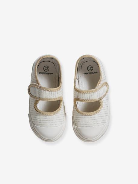 Fancy Trainers with Hook-&-Loop Straps for Babies printed beige 