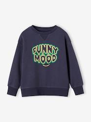 -Sweatshirt with Print & Inscription in Relief, for Boys