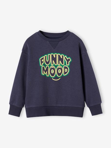 Sweatshirt with Print & Inscription in Relief, for Boys night blue 