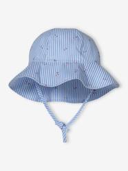 -Striped Hat with Cherry Print for Baby Girls