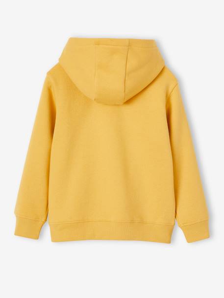 Basics Zipped Jacket with Hood for Boys ochre+turquoise 