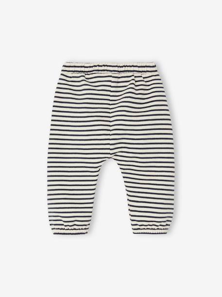 Fleece Trousers for Newborn Babies beige+night blue 
