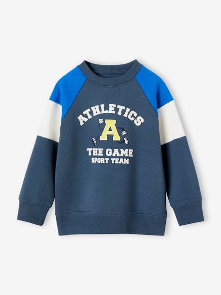 Colourblock Sports Sweatshirt for Boys navy blue 