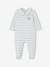 Striped Sleepsuit in Interlock Fabric for Babies sky blue 