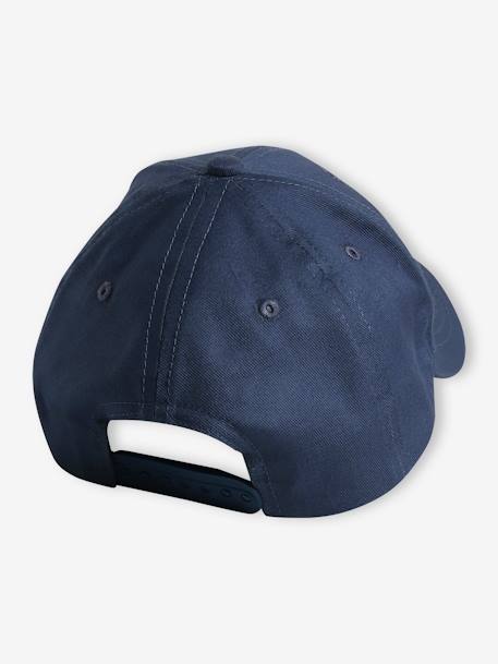Plain Cap with Embroidery on the Front for Boys navy blue+striped beige 