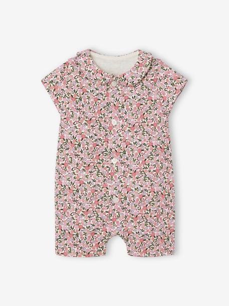 Floral Jumpsuit for Newborns ecru 